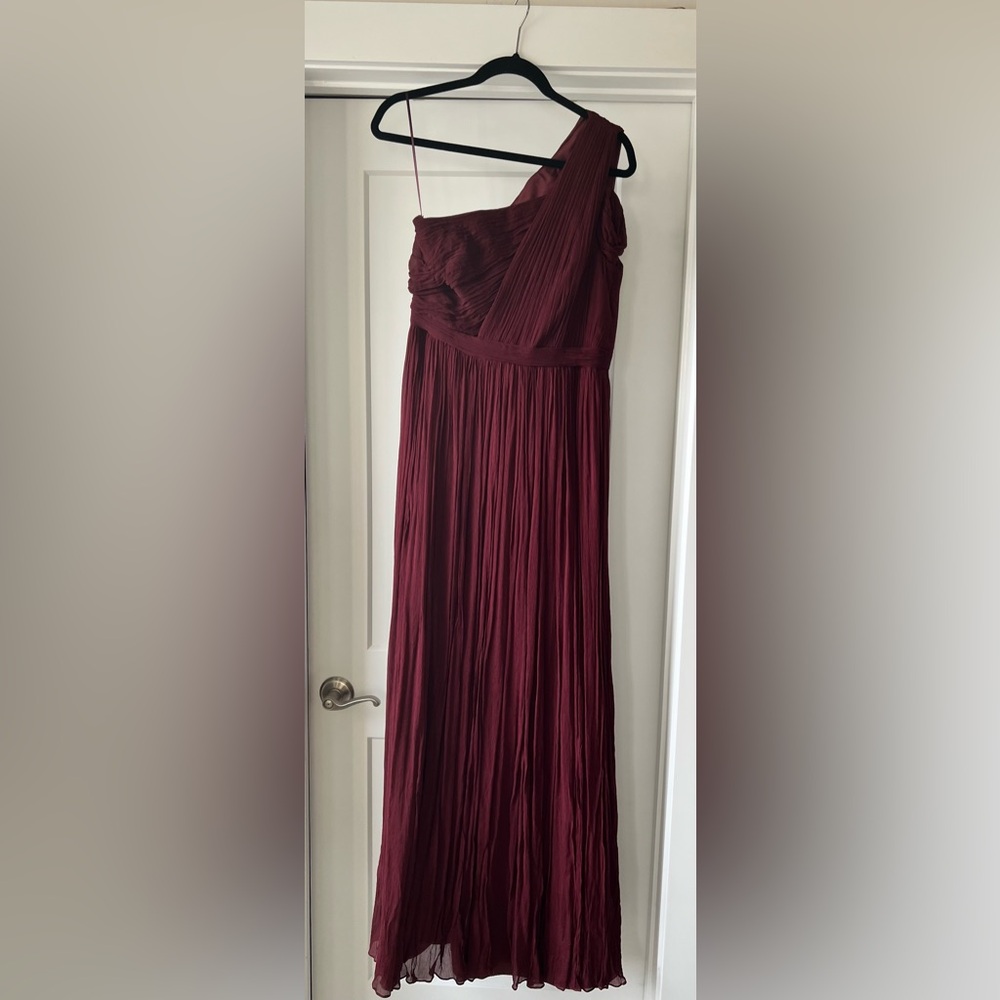 J. Crew Burgundy/Maroon Cara Silk Gown